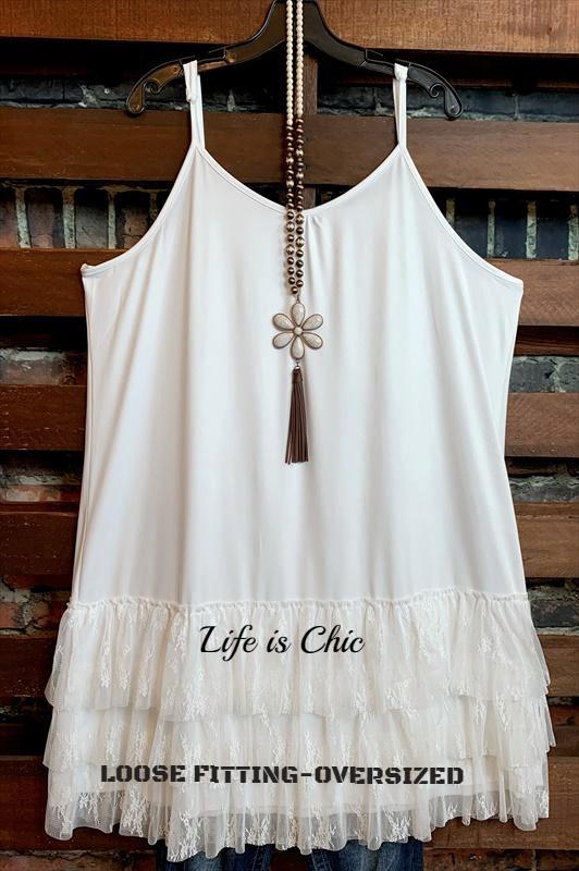 SO SWEET ROMANCE WHITE LACE SLIP DRESS EXTENDER