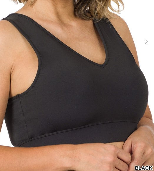 14-24 SIZE - ATHLETIC RACERBACK CROPPED TANK TOP BLACK------SALE