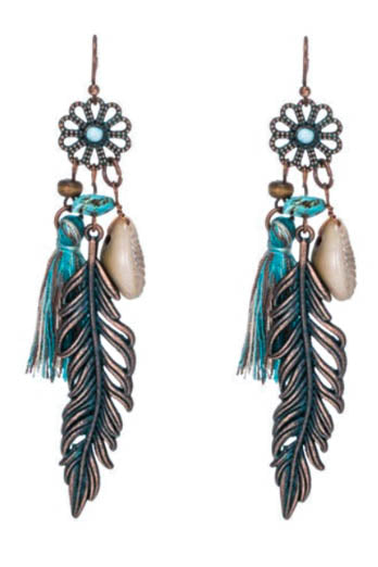 Bohemian Fringe Earrings With Feathers Designs