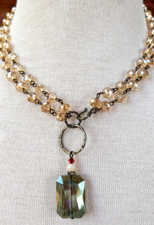 MoonLight Crystal Long Necklace