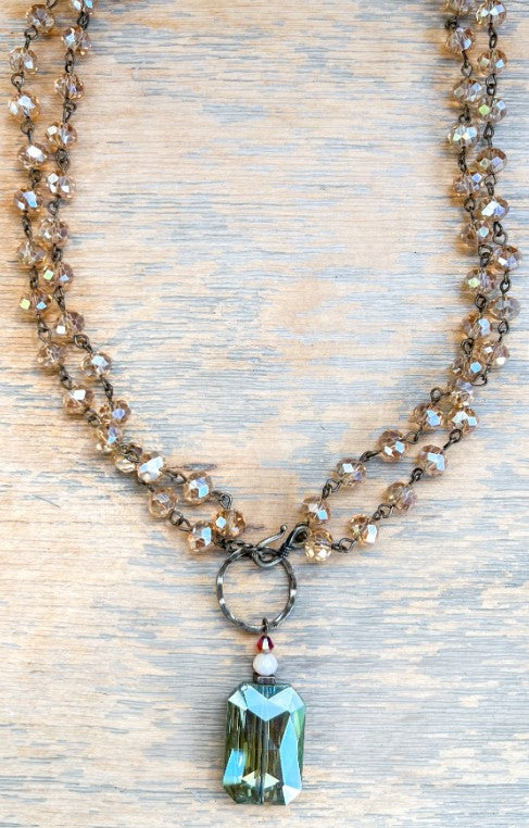 MoonLight Crystal Long Necklace