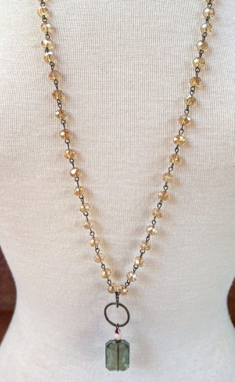 MoonLight Crystal Long Necklace