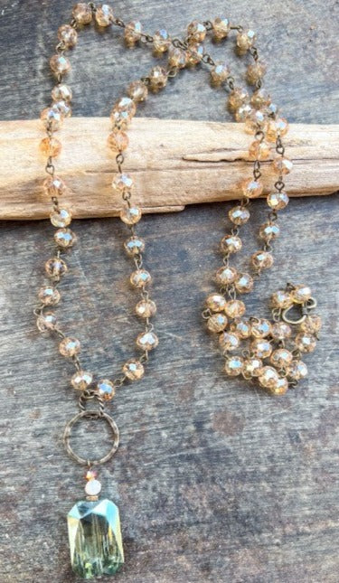 MoonLight Crystal Long Necklace