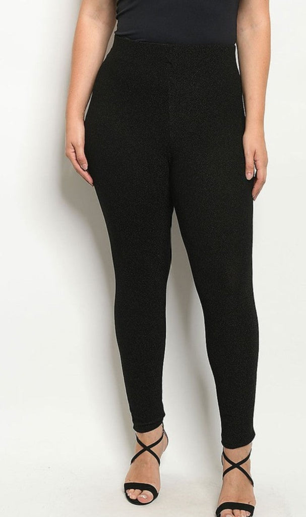 EVERYDAY BASIC COTTON PLUS SIZE LEGGINGS IN BLACK