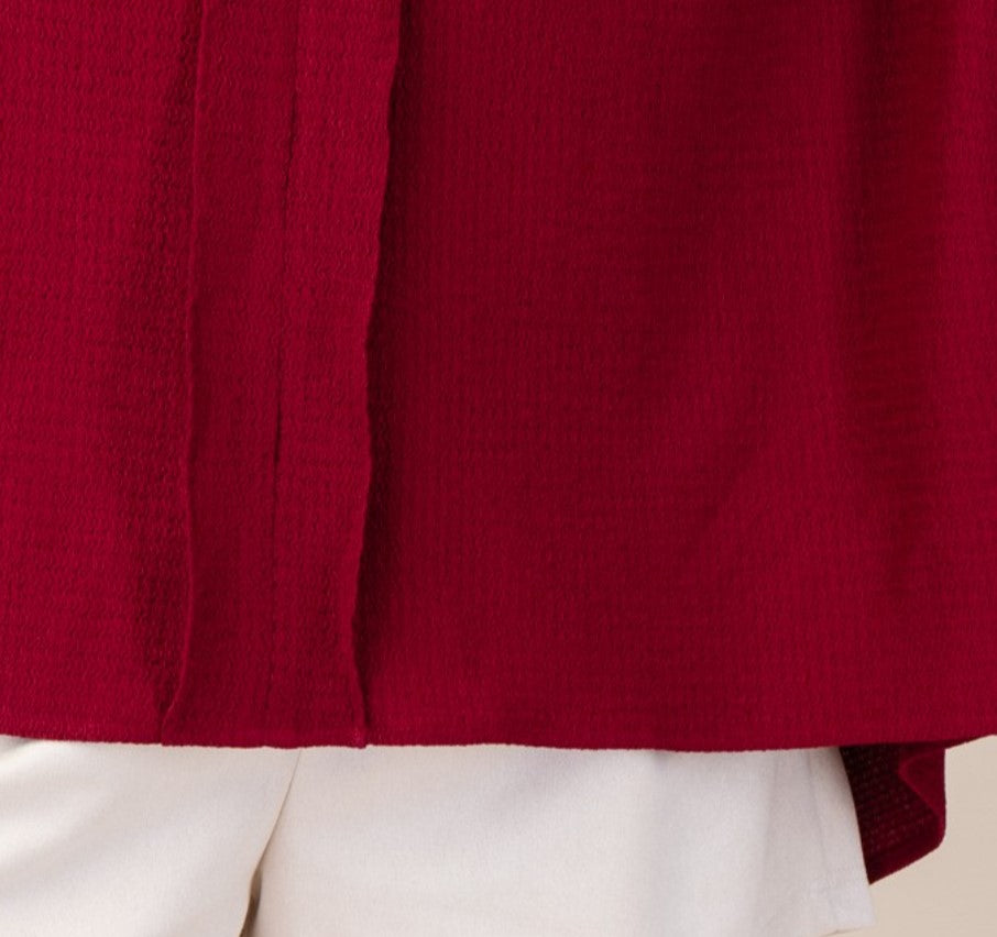 DOWNTOWN EASY LOOK WINE COMFY TUNIC