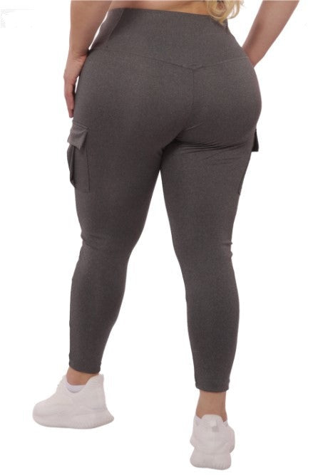 SPORTS LEGGINGS CARGO POCKET IN GRAY ------------- SALE