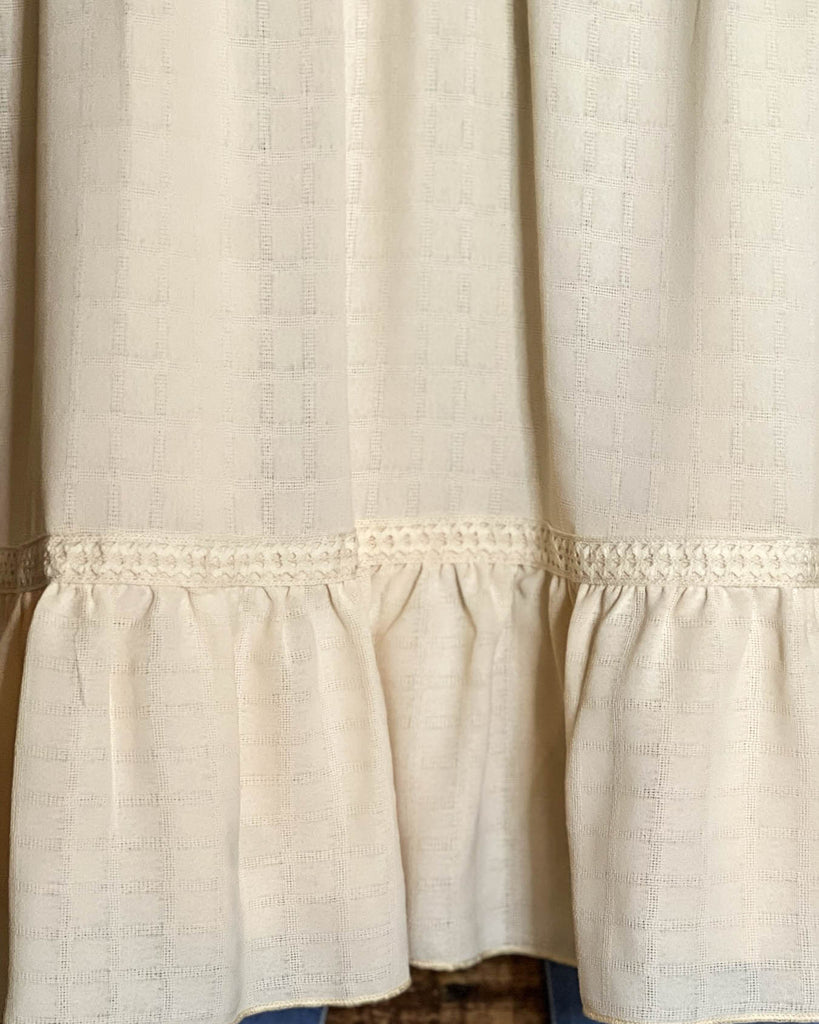 16-18 SIZE - BEIGE LACE TRIM DRESS TUNIC----------SALE