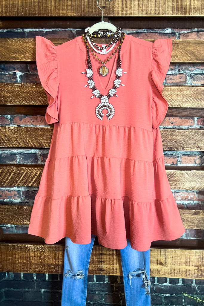 ASH ROSE BABYDOLL TOP-----------------SALE