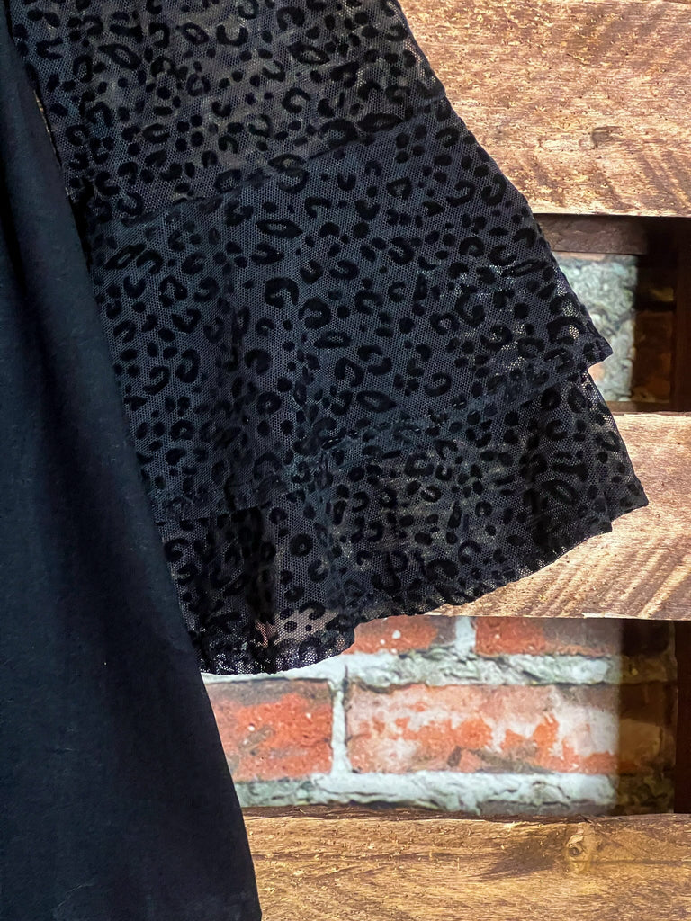 An Absolute Treasure Black Leopard Print Tunic