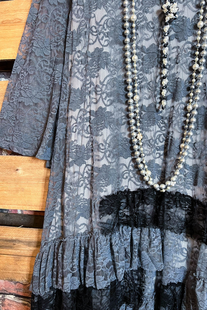 Pure Enchantment Gray Lace Dress