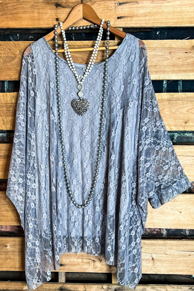 Confident Glamour Tunic Gray Timeless & Fabulous