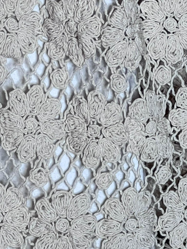 Keep It Authentic Natural Vintage Crochet & Lace Vest