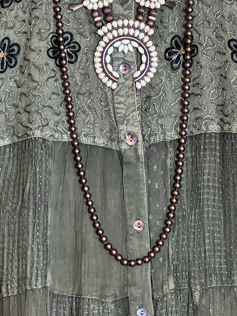 EMBRACE THE JOY SHIRT JACKET IN GREEN ------SALE