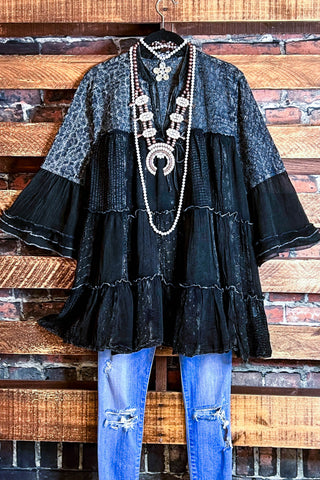 SEQUIN 6-14 TOP IN BLACK-------SALE