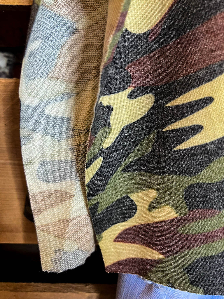 CHASING STARS CAMO TUNIC IN CAMO GREEN