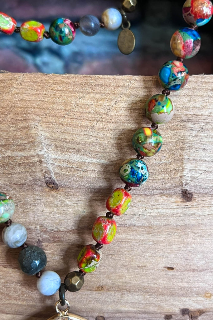 Bali Dream Sea Turquoise & Multi-Color Natural Stone Necklace