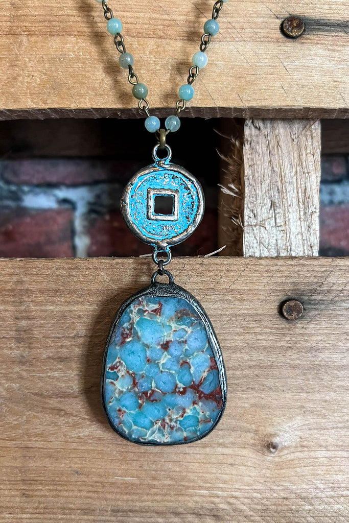 Timeless Treasures Amazonite Stone Necklace