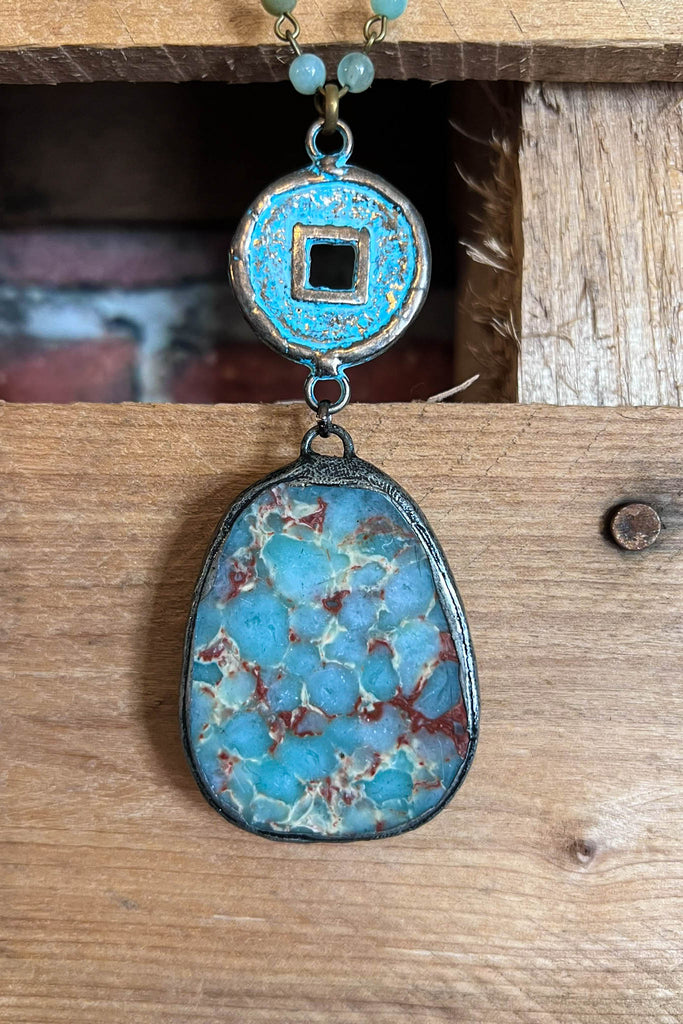 Timeless Treasures Amazonite Stone Necklace