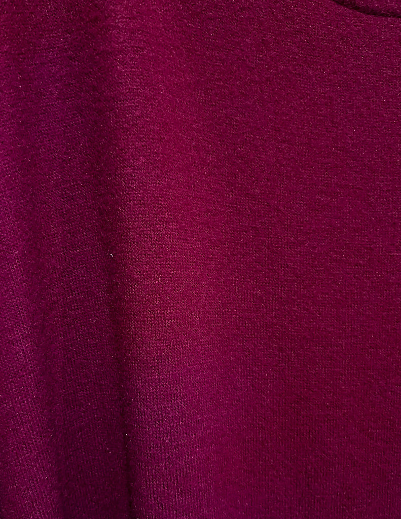 CAUGHT BY SURPRISE FLORAL FLEECE TUNIC IN BURGUNDY -----------SALE