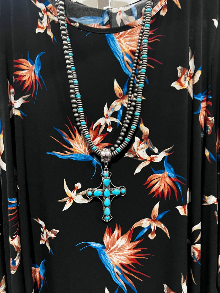 Getaway Dream Dress in Black Mix ----------Sale