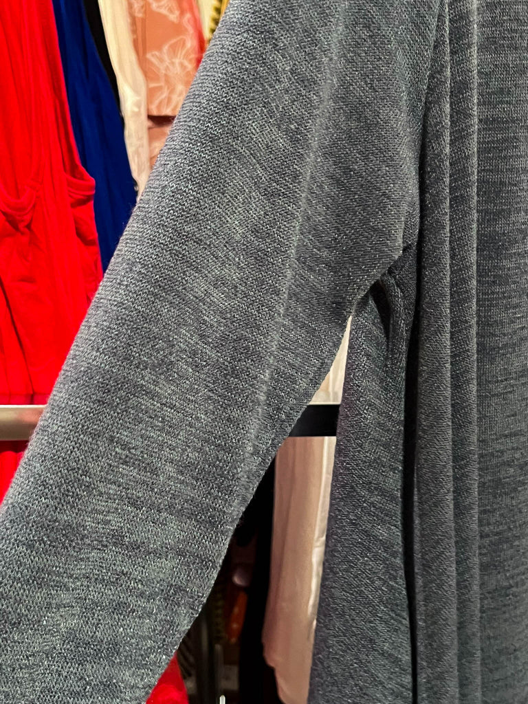 DRESS WITH CHARMING ELBOW PATCH IN DARK GRAY--------SALE