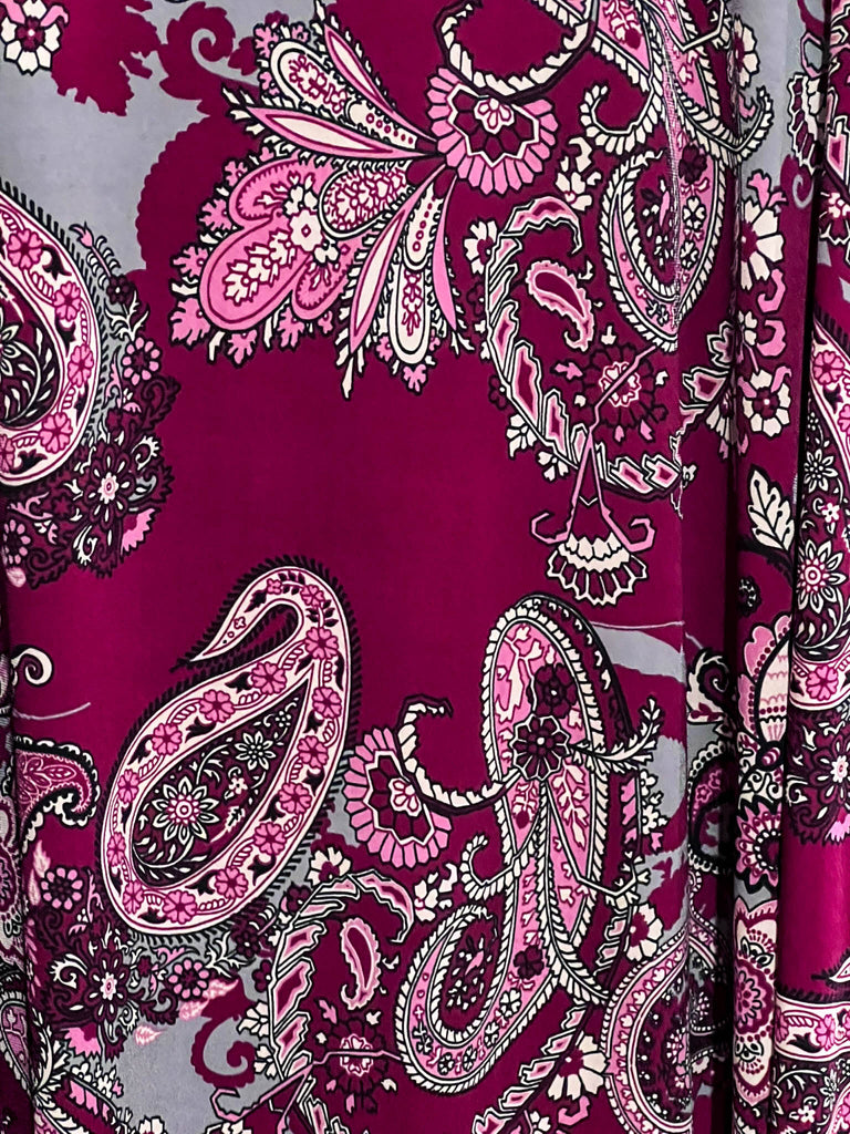 BEAUTY OF THE SEASON WINE & FLORAL DRESS -----SALE