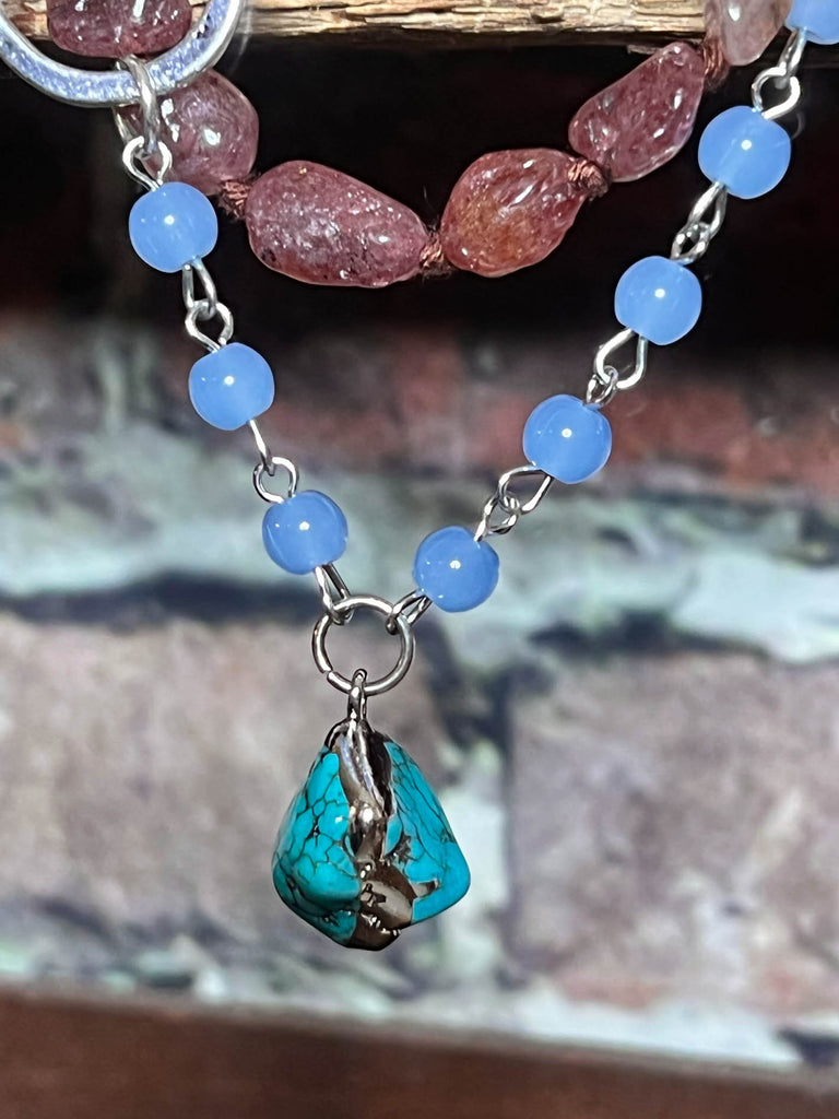 A FAIRYTALE NECKLACE NATURAL STONE MULTI-COLOR