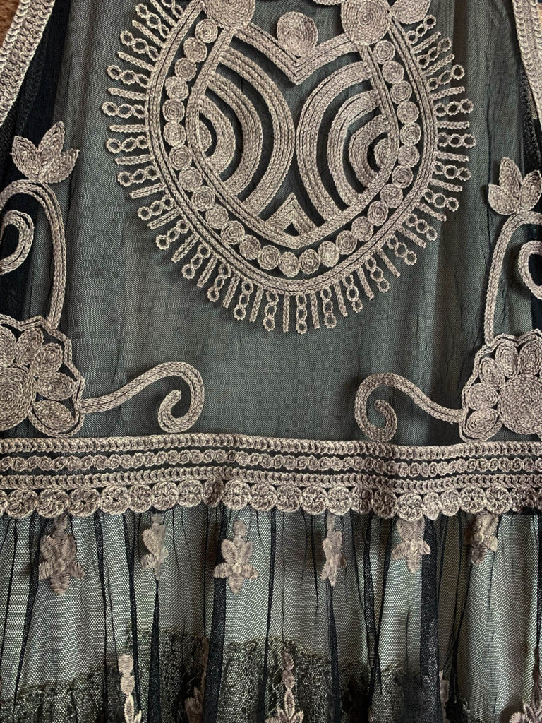 A ROMANTIC SWEET SECRET FAB BROWN LACE VEST