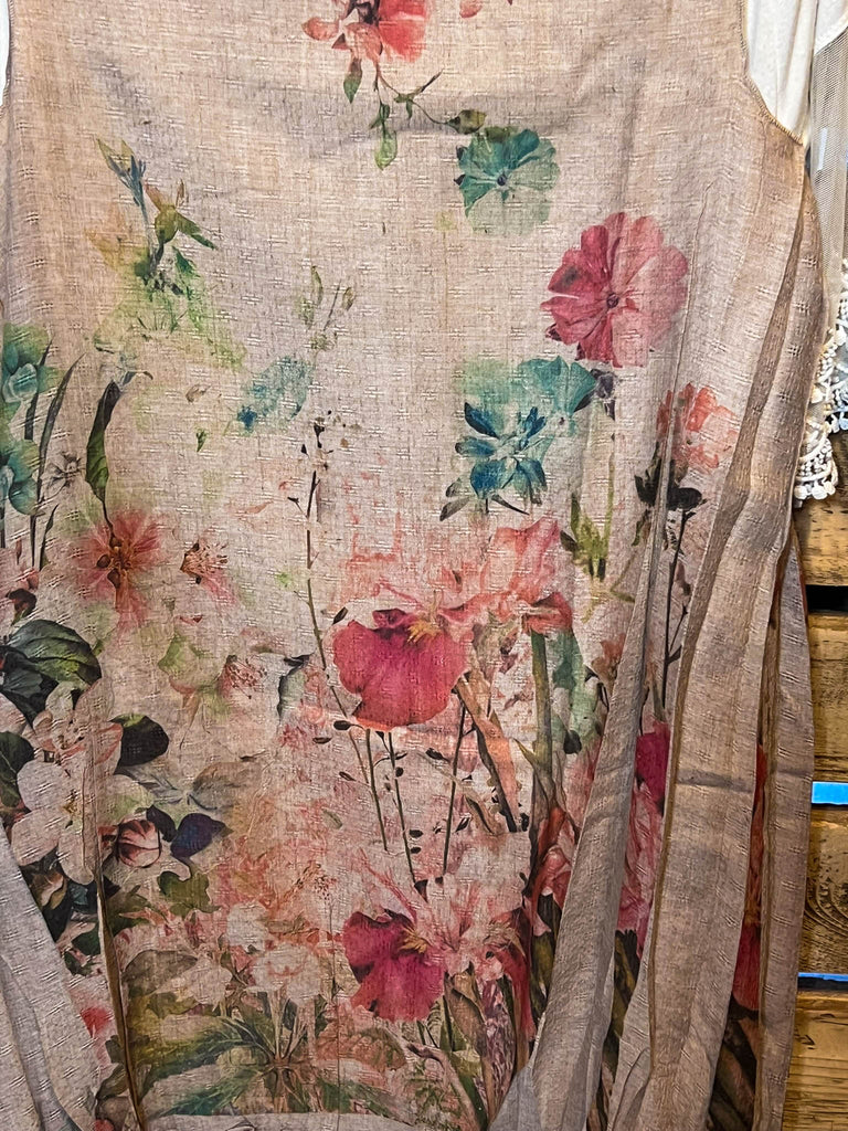Best of My Love Boho Vintage Inspired Vest Roses & Taupe