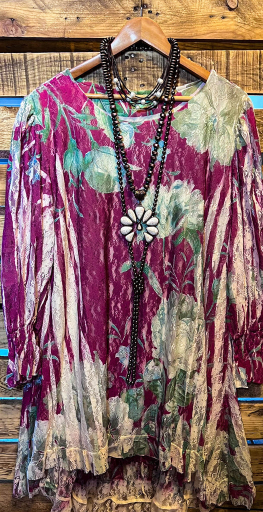 A Moment To Remember Floral Lace Dress in Multi-Color