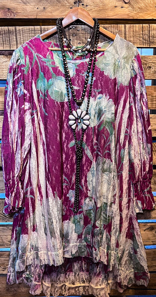 A Moment To Remember Floral Lace Dress in Multi-Color