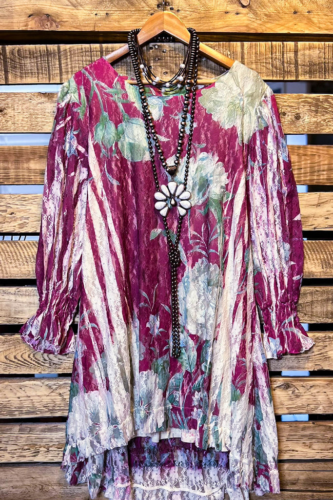 A Moment To Remember Floral Lace Dress in Multi-Color