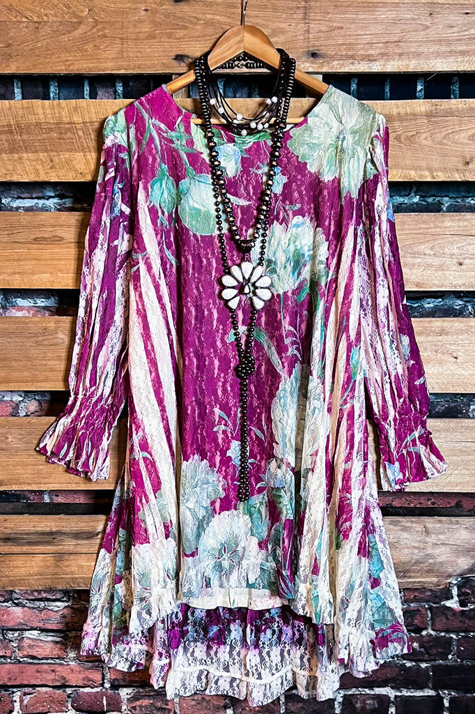 A Moment To Remember Floral Lace Dress in Multi-Color