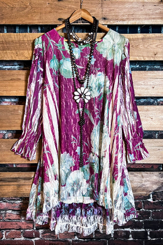 A Moment To Remember Floral Lace Dress in Multi-Color