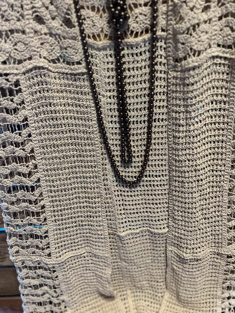 You Inspire My Heart Bohemian Crochet Vest Beige Natural