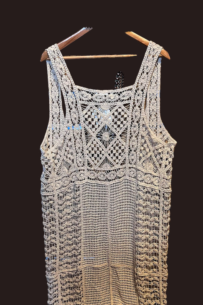 You Inspire My Heart Bohemian Crochet Vest Beige Natural