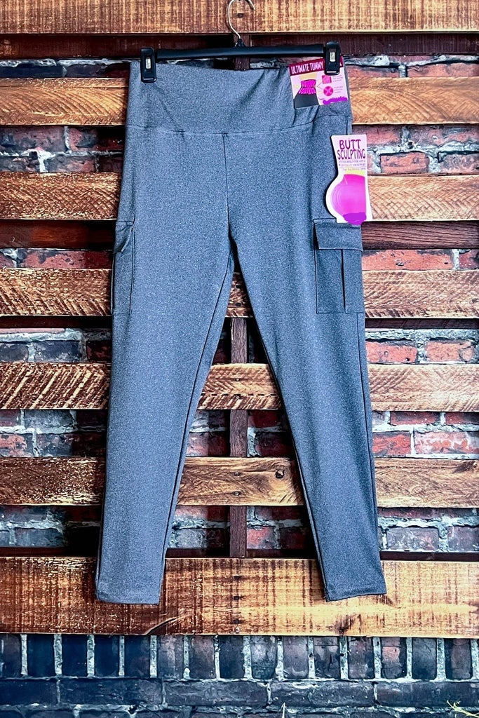 SPORTS LEGGINGS CARGO POCKET IN GRAY ------------- SALE