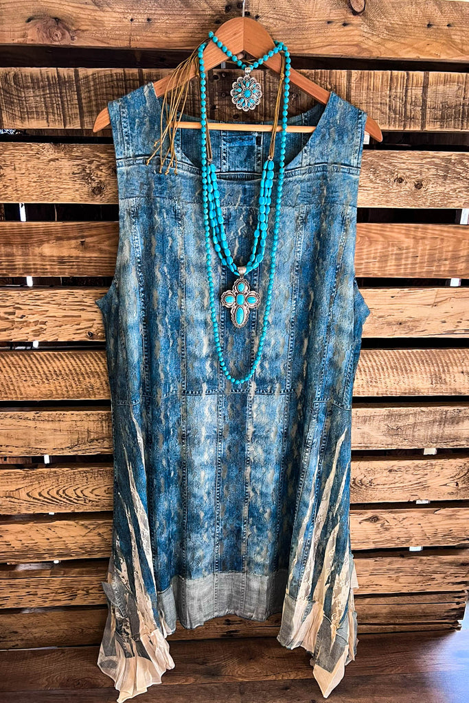 The Beauty Of Becoming Blue Denim Dress Tunic