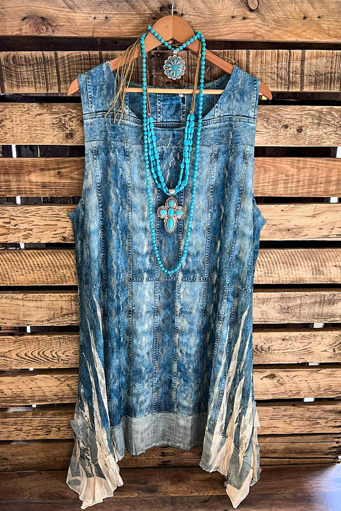 The Beauty Of Becoming Blue Denim Dress Tunic