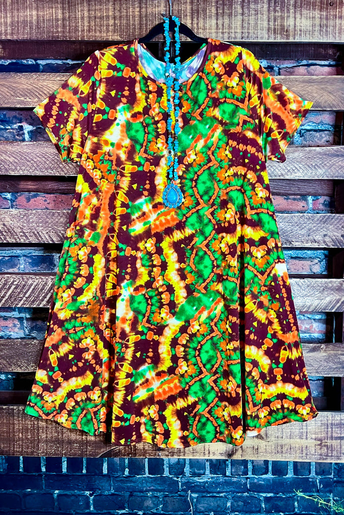 DESTINATION DREAMS MULTI COLOR PRINTED DRESS-------SALE