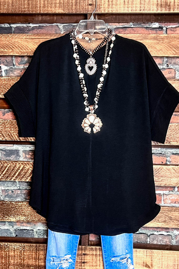PERFECT OVERSIZED TUNIC BLACK------------SALE