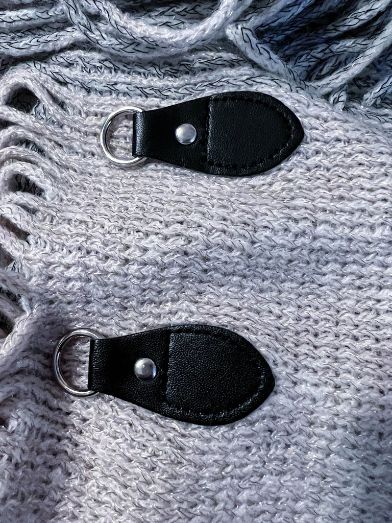 FLEUR D' CACTUS BOHO BLUE & BEIGE CARDIGAN RUANA