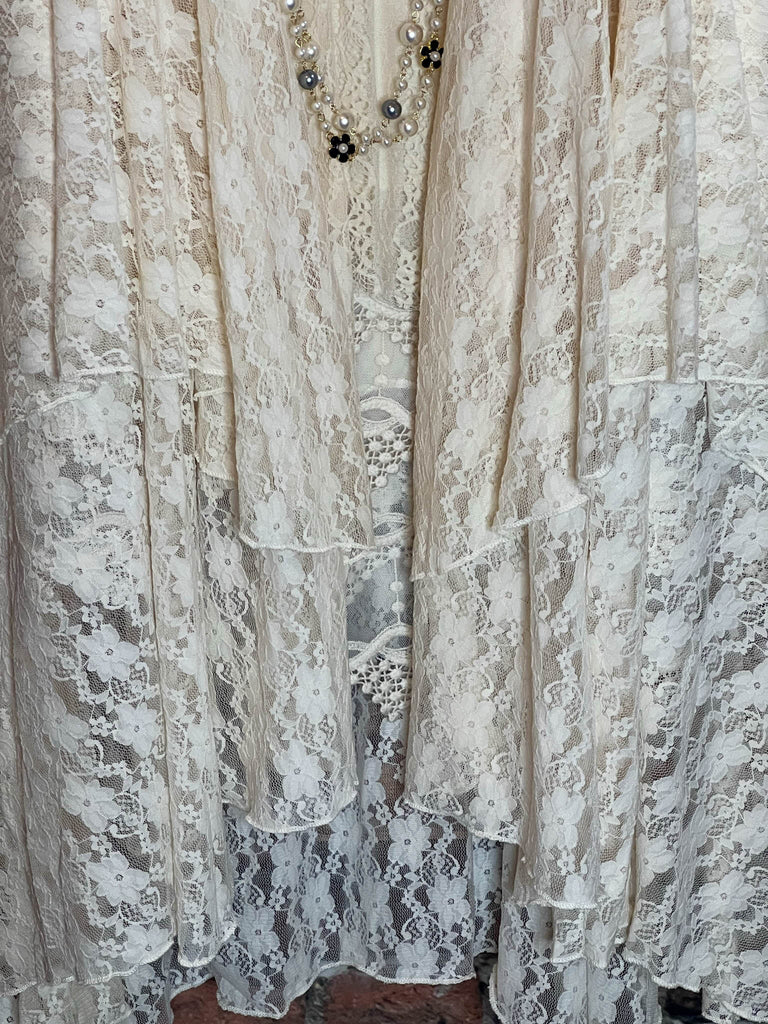 Lovely Days Vintage -Inspired Beige Lace Jacket Cardigan