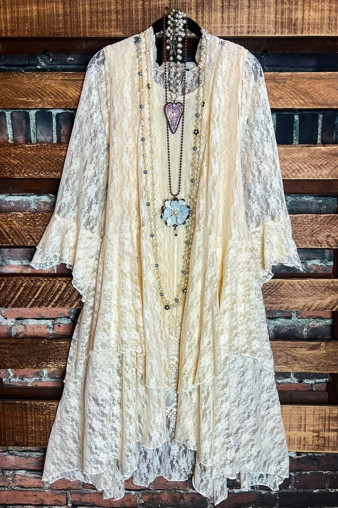 Lovely Days Vintage -Inspired Beige Lace Jacket Cardigan