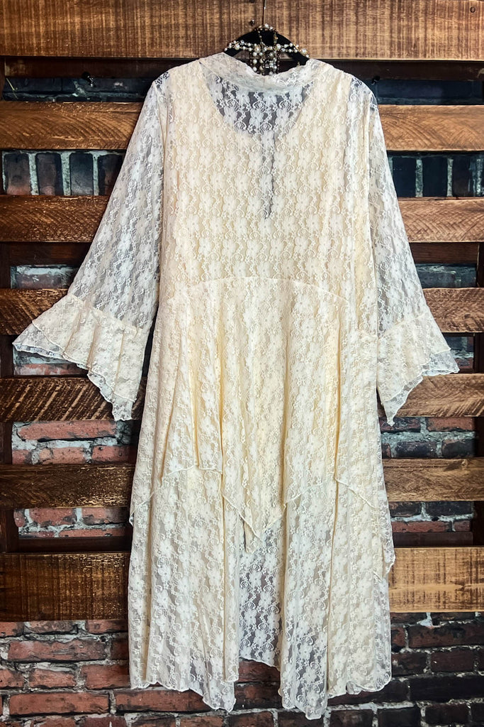 Lovely Days Vintage -Inspired Beige Lace Jacket Cardigan