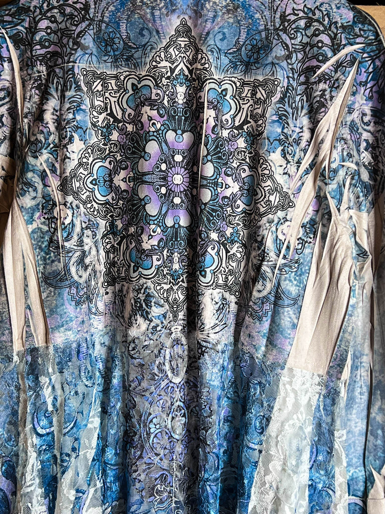 For The Best Suede & Lace Midi Jacket Cardi