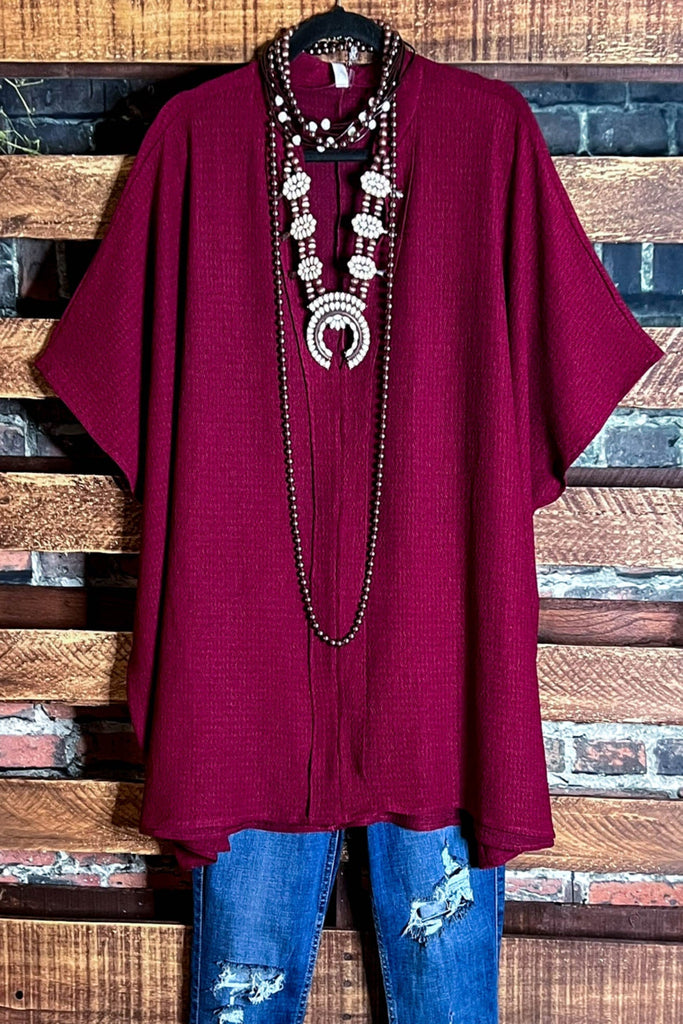 DOWNTOWN EASY LOOK WINE COMFY TUNIC
