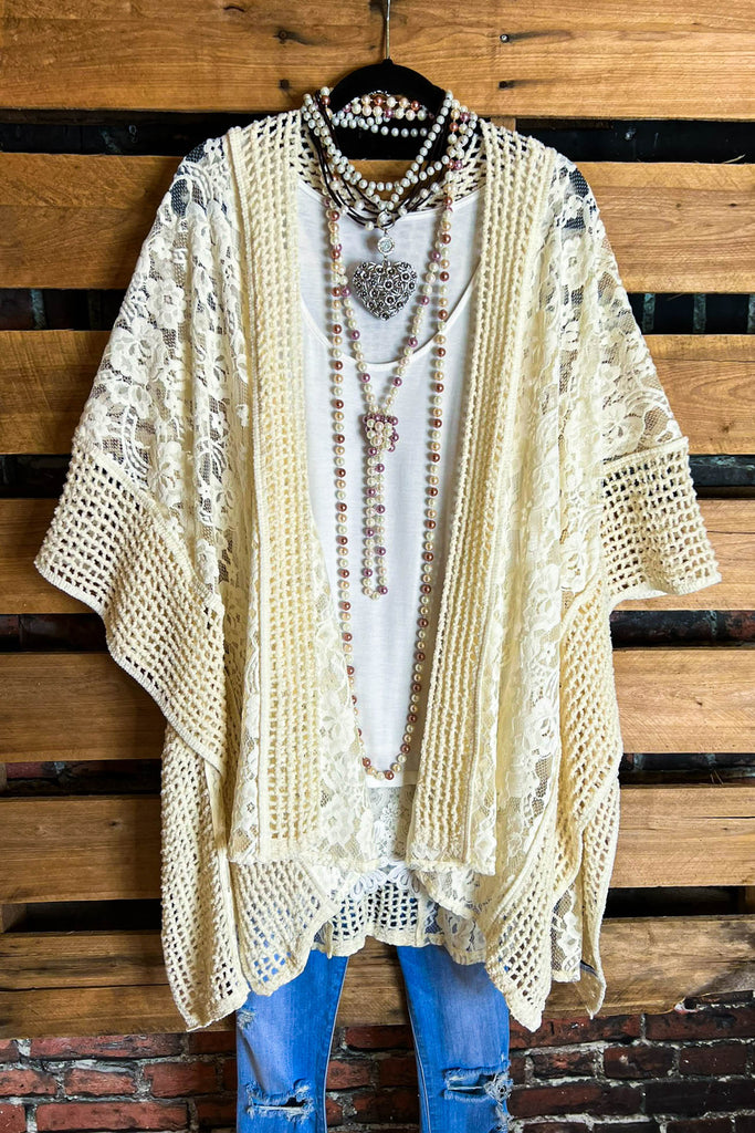 Made For The Moment Soft Cozy Kimono in Classic Cream