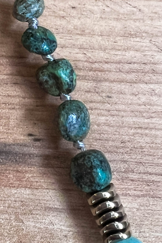 A TOUCH OF JOY MOCHA & GREEN NATURAL STONE NECKLACE