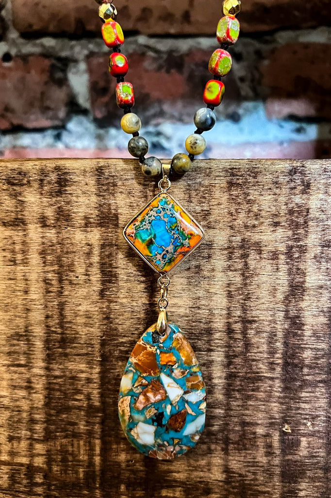 Bali Dream Sea Multi-Color Natural Stone Necklace